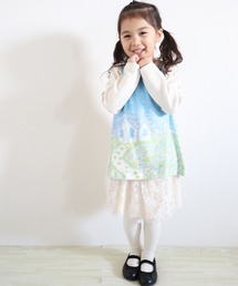 KP（ケーピー）の「チュール花ラメプリントのスカート(100-130cm)（スカート・キッズ）」