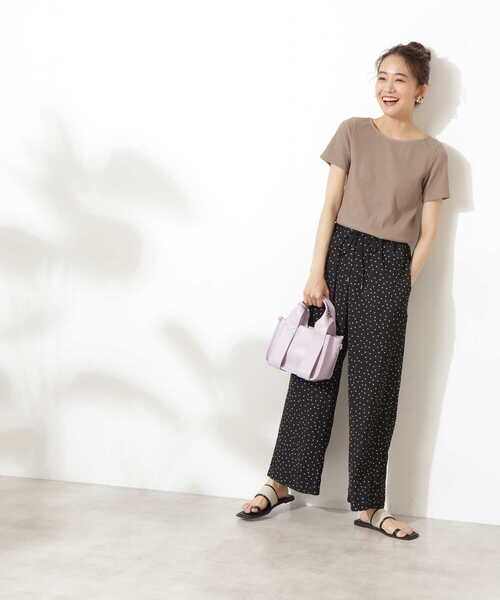 N.（N. Natural Beauty Basic）（エヌエヌナチュラルビューティーベーシック）の「三角テレコインナー（Tシャツ/カットソー・レディース・ホワイト/ブラック/ベージュ・MEDIUM）」の16枚目の写真