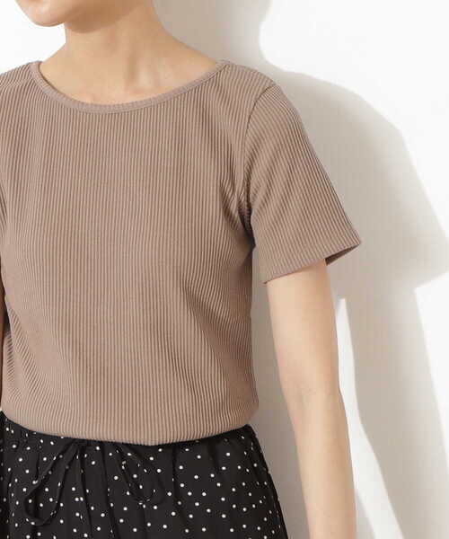 N.（N. Natural Beauty Basic）（エヌエヌナチュラルビューティーベーシック）の「三角テレコインナー（Tシャツ/カットソー・レディース・ホワイト/ブラック/ベージュ・MEDIUM）」の20枚目の写真