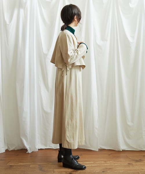 Lene(レネ)の「フラワーステッチ刺繍 セットアップワンピース(ワンピース・レディース・ベージュ/カーキ・FREE)」の17枚目の写真