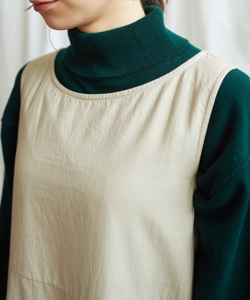 Lene(レネ)の「フラワーステッチ刺繍 セットアップワンピース(ワンピース・レディース・ベージュ/カーキ・FREE)」の13枚目の写真