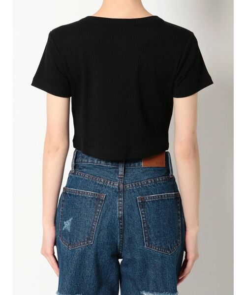 EVRIS（エヴリス）の「ヘンリークロップドTEE（Tシャツ/カットソー・レディース・ホワイト/ブラック/ブルー/パープル・FREE）」の15枚目の写真