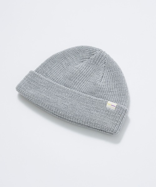 CIAOPANIC(チャオパニック)の「ワンポイントリブロールワッチキャップ/ニットキャップ/ビーニー(ニットキャップ/ビーニー・メンズ・ホワイト/ブラック/グレー/ブルー・FREE)」の3枚目の写真