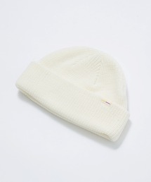 ワンポイントリブロールワッチキャップ/ニットキャップ/ビーニー
