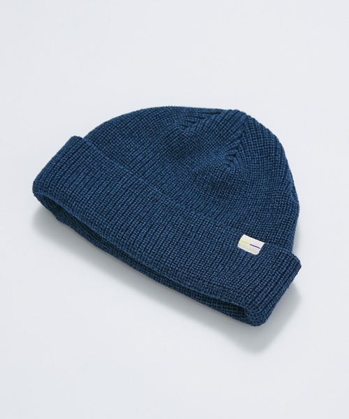 CIAOPANIC(チャオパニック)の「ワンポイントリブロールワッチキャップ/ニットキャップ/ビーニー(ニットキャップ/ビーニー・メンズ・ホワイト/ブラック/グレー/ブルー・FREE)」の4枚目の写真