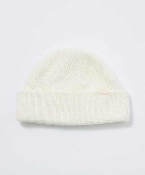 CIAOPANIC(チャオパニック)の「ワンポイントリブロールワッチキャップ/ニットキャップ/ビーニー(ニットキャップ/ビーニー・メンズ・ホワイト/ブラック/グレー/ブルー・FREE)」の6枚目の写真