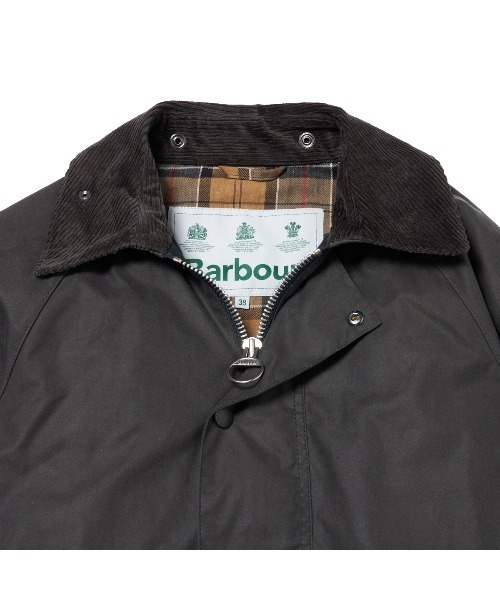 Barbour（バブアー）の「OVERSIZED WAX BURGHLEY（ステンカラーコート・メンズ・グレー/セージグリーン/ブラック・40/38/34/36）」の5枚目の写真