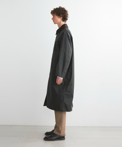 Barbour（バブアー）の「OVERSIZED WAX BURGHLEY（ステンカラーコート・メンズ・グレー/セージグリーン/ブラック・40/38/34/36）」の15枚目の写真