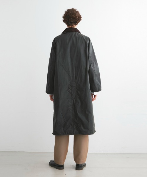 Barbour（バブアー）の「OVERSIZED WAX BURGHLEY（ステンカラーコート・メンズ・グレー/セージグリーン/ブラック・40/38/34/36）」の16枚目の写真