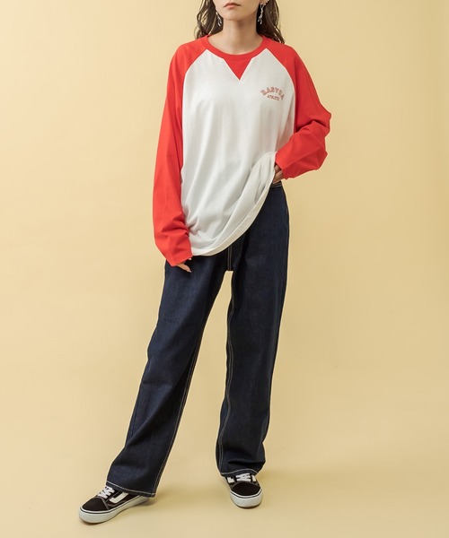 RASVOA(ラスボア)の「OneWashハイウエストストレート配色ステッチデニム(デニムパンツ・レディース・ブラック/ネイビー・S/M)」の17枚目の写真