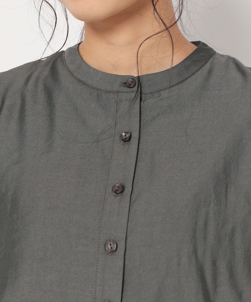 mysty woman（ミスティウーマン）の「レイヤードチュニックシャツ 229077（シャツ/ブラウス・レディース・オフホワイト/チャコール/イエロー系・FREE）」の7枚目の写真