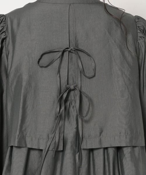 mysty woman（ミスティウーマン）の「レイヤードチュニックシャツ 229077（シャツ/ブラウス・レディース・オフホワイト/チャコール/イエロー系・FREE）」の5枚目の写真