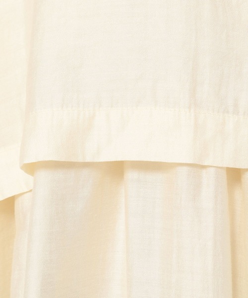 mysty woman（ミスティウーマン）の「レイヤードチュニックシャツ 229077（シャツ/ブラウス・レディース・オフホワイト/チャコール/イエロー系・FREE）」の9枚目の写真