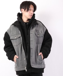 RE730 | RE730 ボア×デニム ビッグシルエットGジャン(デニムジャケット)