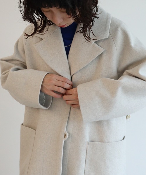 yuni（ユニ ）の「super100 Wool ロングトレンチコート（その他