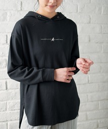 【KANGOL EXTRA COMFORT(カンゴール エクストラコンフォート)】ロゴプリント サイドスリット オーバーサイズパーカー