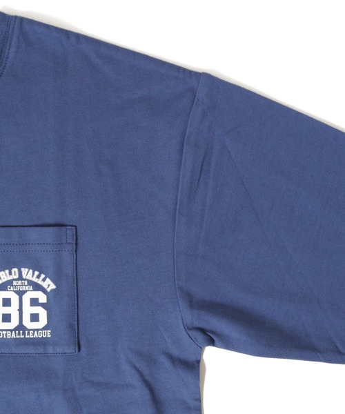 GLAZOS（グラソス）の「タフ天竺・ドロップショルダーポケットプリント長袖Ｔシャツ（Tシャツ/カットソー・キッズ・ホワイト/ブラック/グレー/ブルー・130cm/140cm/150cm/160cm/170cm）」の12枚目の写真