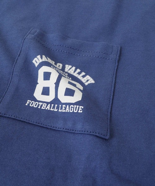 GLAZOS（グラソス）の「タフ天竺・ドロップショルダーポケットプリント長袖Ｔシャツ（Tシャツ/カットソー・キッズ・ホワイト/ブラック/グレー/ブルー・130cm/140cm/150cm/160cm/170cm）」の21枚目の写真