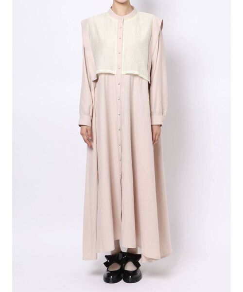 merry jenny(メリージェニー)の「シアースクエアカラーワンピース(ワンピース・レディース・アイボリー/ブラック/ラベンダー・FREE)」の7枚目の写真