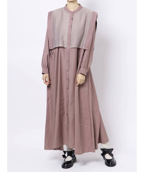 merry jenny(メリージェニー)の「シアースクエアカラーワンピース(ワンピース・レディース・アイボリー/ブラック/ラベンダー・FREE)」の10枚目の写真