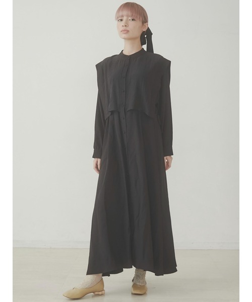 merry jenny(メリージェニー)の「シアースクエアカラーワンピース(ワンピース・レディース・アイボリー/ブラック/ラベンダー・FREE)」の21枚目の写真