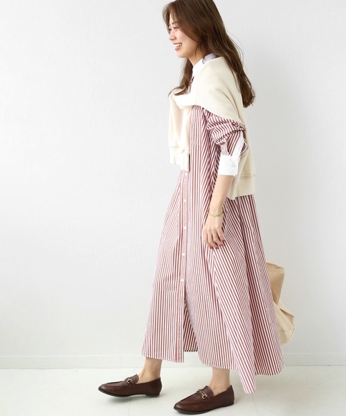 JOURNAL STANDARD relume（ジャーナルスタンダード　レリューム）の「タイプライタークレリックフレアワンピース◆（ワンピース・レディース・レッド/ブルー・FREE）」の18枚目の写真