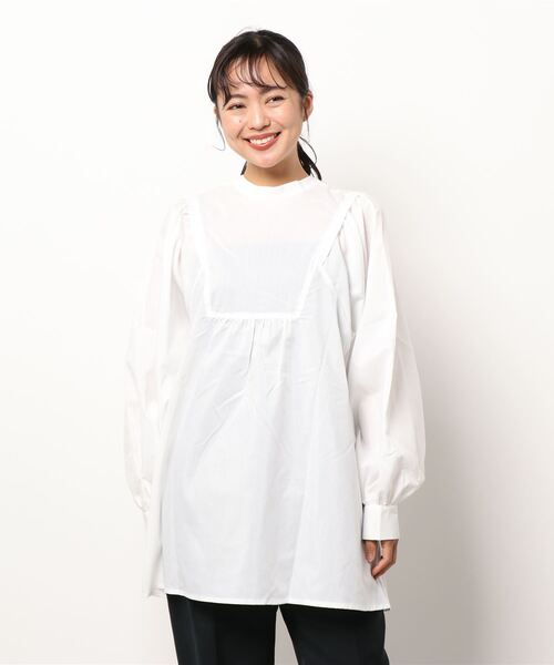 210nouve(トゥージュヌーブ)の「2WAYボリュームスリーブギャザーブラウス(シャツ/ブラウス・レディース・ホワイト/カーキ/ブラウン/ブラック・FREE)」の6枚目の写真