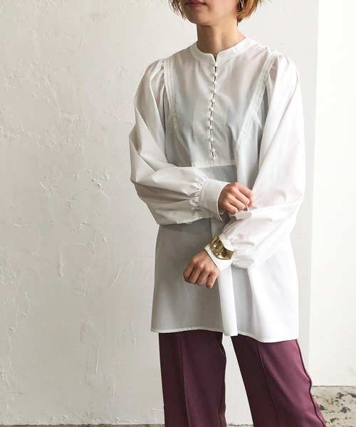 210nouve(トゥージュヌーブ)の「2WAYボリュームスリーブギャザーブラウス(シャツ/ブラウス・レディース・ホワイト/カーキ/ブラウン/ブラック・FREE)」の11枚目の写真