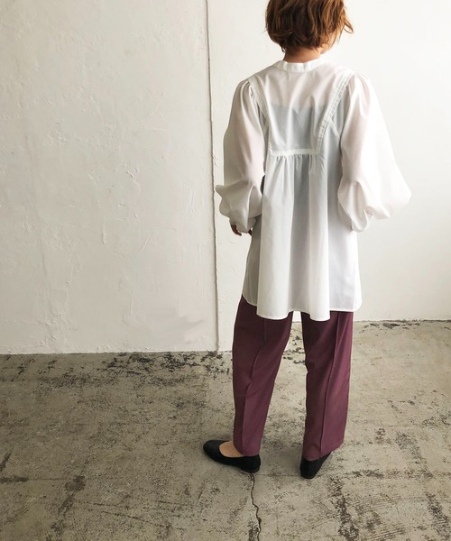 210nouve(トゥージュヌーブ)の「2WAYボリュームスリーブギャザーブラウス(シャツ/ブラウス・レディース・ホワイト/カーキ/ブラウン/ブラック・FREE)」の10枚目の写真