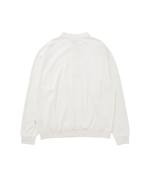 FTW（エフティダブリュー）の「PIGMENT DYEING L/S POLO（ポロシャツ・メンズ・ホワイト/チャコール・MEDIUM/LARGE）」の3枚目の写真