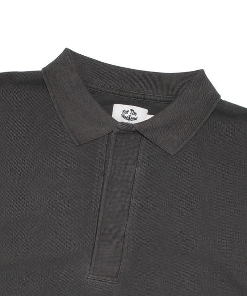 FTW（エフティダブリュー）の「PIGMENT DYEING L/S POLO（ポロシャツ・メンズ・ホワイト/チャコール・MEDIUM/LARGE）」の9枚目の写真