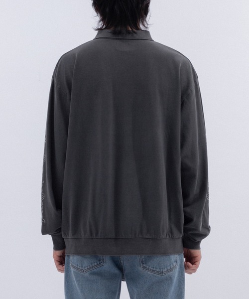 FTW（エフティダブリュー）の「PIGMENT DYEING L/S POLO（ポロシャツ・メンズ・ホワイト/チャコール・MEDIUM/LARGE）」の19枚目の写真