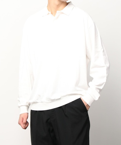 FTW（エフティダブリュー）の「PIGMENT DYEING L/S POLO（ポロシャツ・メンズ・ホワイト/チャコール・MEDIUM/LARGE）」の21枚目の写真
