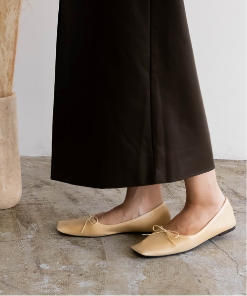 RANDA（ランダ）の「ストレスフリー/ソフト ワイドスクエアトゥバレエシューズ（バレエシューズ・レディース・アイボリー/ブラック/ブロンズ/ベージュ・22.5/23/23.5/24/24.5/25/25.5/22）」の10枚目の写真