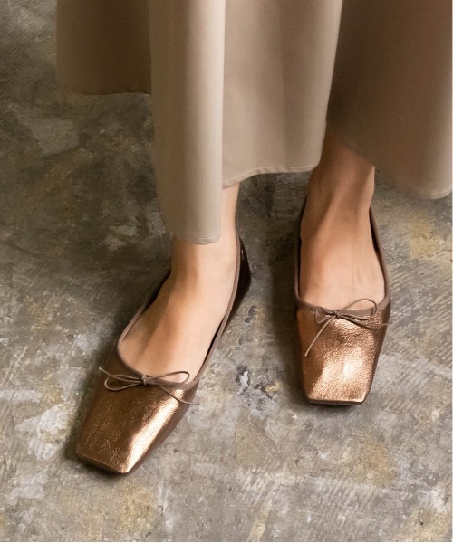 RANDA（ランダ）の「ストレスフリー/ソフト ワイドスクエアトゥバレエシューズ（バレエシューズ・レディース・アイボリー/ブラック/ブロンズ/ベージュ・22.5/23/23.5/24/24.5/25/25.5/22）」の13枚目の写真