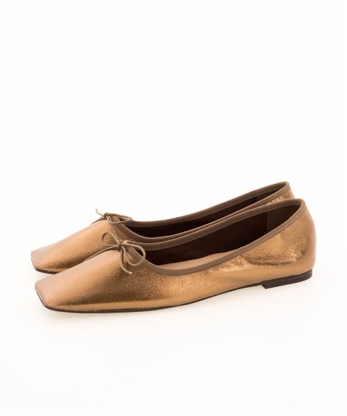 RANDA（ランダ）の「ストレスフリー/ソフト ワイドスクエアトゥバレエシューズ（バレエシューズ・レディース・アイボリー/ブラック/ブロンズ/ベージュ・22.5/23/23.5/24/24.5/25/25.5/22）」の22枚目の写真