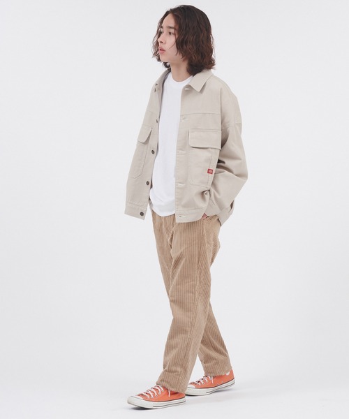 Dickies(ディッキーズ)の「Dickies/ディッキーズ ビックポケットオーバーサイズワークブルゾン(ブルゾン・メンズ・ベージュ/アイボリー/ブラック・M/XL/L)」の6枚目の写真