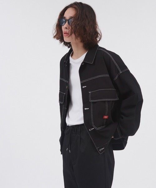 Dickies(ディッキーズ)の「Dickies/ディッキーズ ビックポケットオーバーサイズワークブルゾン(ブルゾン・メンズ・ベージュ/アイボリー/ブラック・M/XL/L)」の12枚目の写真
