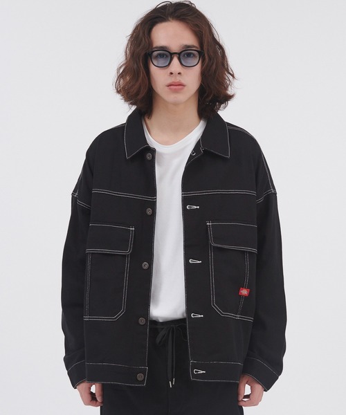 Dickies(ディッキーズ)の「Dickies/ディッキーズ ビックポケットオーバーサイズワークブルゾン(ブルゾン・メンズ・ベージュ/アイボリー/ブラック・M/XL/L)」の18枚目の写真