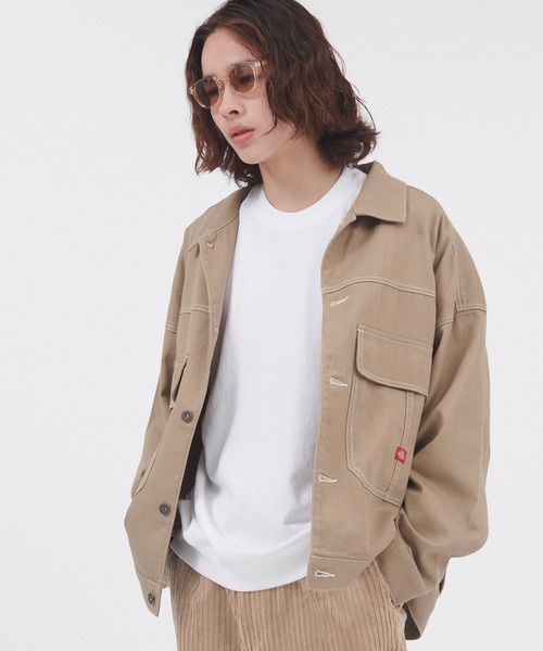 Dickies(ディッキーズ)の「Dickies/ディッキーズ ビックポケットオーバーサイズワークブルゾン(ブルゾン・メンズ・ベージュ/アイボリー/ブラック・M/XL/L)」の4枚目の写真