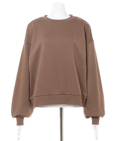 MLI'A（エムリア）の「Backロゴスウェット（Tシャツ/カットソー・レディース・ブラック/グレー/アイボリー/モカ・M）」の6枚目の写真