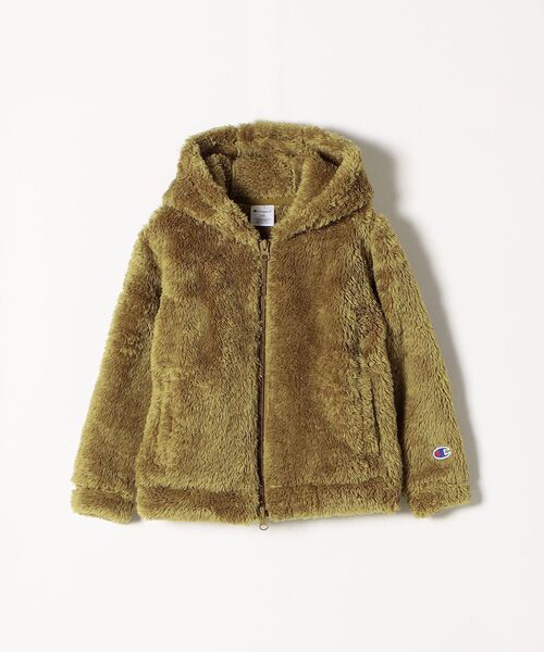 Champion（チャンピオン）の「【SHIPS any別注】Champion: シェルパフリース ジップパーカー <br>〈KIDS〉（ブルゾン・キッズ・ブラック/ベージュ/ネイビー・110/120/130/140）」の2枚目の写真