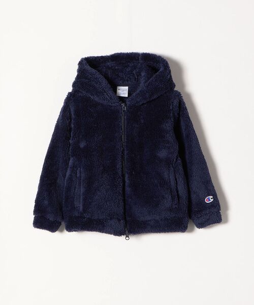 Champion（チャンピオン）の「【SHIPS any別注】Champion: シェルパフリース ジップパーカー <br>〈KIDS〉（ブルゾン・キッズ・ブラック/ベージュ/ネイビー・110/120/130/140）」の3枚目の写真