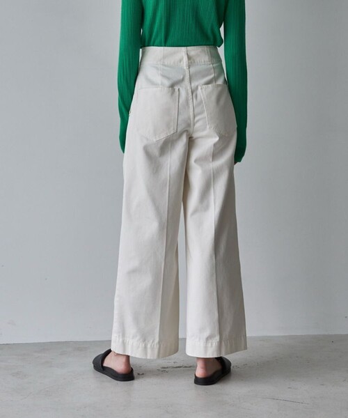 city(シティ)の「【CITY】オーガニックモノトーンデニムストレートパンツ(デニムパンツ・レディース・ホワイト/ブラック・2/1)」の7枚目の写真