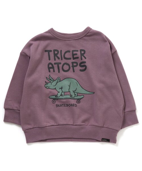 BREEZE（ブリーズ）の「WEB限定 プリントバリエトレーナー（スウェット・キッズ・アイボリー/パープル/グリーン/ダークブルー/ブラック/チャコール/ベージュ/マスタード/ブラウン/ブルー・150/130/140/110/120/100/90）」の9枚目の写真