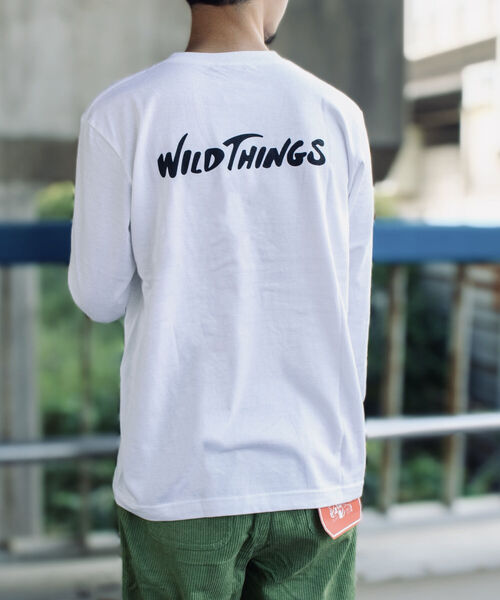 WILD THINGS（ワイルドシングス）の「【WILDTHINGS/ワイルドシングス】別注 BOX LOGO ロングスリーブTシャツ（Tシャツ/カットソー・メンズ・ホワイト/ブラック/ベージュ・MEDIUM/LARGE）」の7枚目の写真