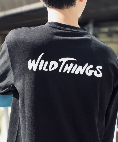 WILD THINGS（ワイルドシングス）の「【WILDTHINGS/ワイルドシングス】別注 BOX LOGO ロングスリーブTシャツ（Tシャツ/カットソー・メンズ・ホワイト/ブラック/ベージュ・MEDIUM/LARGE）」の16枚目の写真