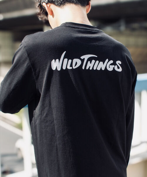 WILD THINGS（ワイルドシングス）の「【WILDTHINGS/ワイルドシングス】別注 BOX LOGO ロングスリーブTシャツ（Tシャツ/カットソー・メンズ・ホワイト/ブラック/ベージュ・MEDIUM/LARGE）」の8枚目の写真
