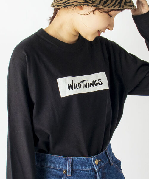 WILD THINGS（ワイルドシングス）の「【WILDTHINGS/ワイルドシングス】別注 BOX LOGO ロングスリーブTシャツ（Tシャツ/カットソー・メンズ・ホワイト/ブラック/ベージュ・MEDIUM/LARGE）」の20枚目の写真