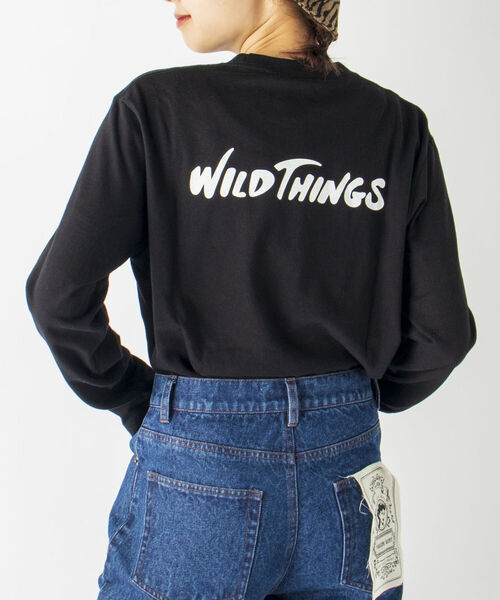 WILD THINGS（ワイルドシングス）の「【WILDTHINGS/ワイルドシングス】別注 BOX LOGO ロングスリーブTシャツ（Tシャツ/カットソー・メンズ・ホワイト/ブラック/ベージュ・MEDIUM/LARGE）」の17枚目の写真